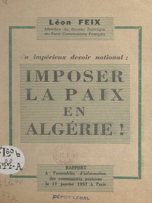 cover image of Un impérieux devoir national